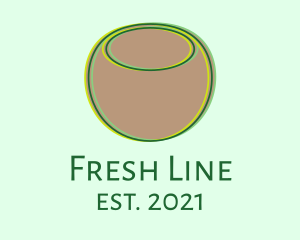 Coconut Line Art logo design