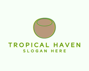 Coconut Line Art logo design