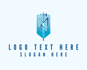 Medical Letter TMN Monogram logo design