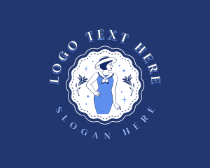 Feminine - Lady Fashionista Clothing logo design