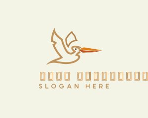 Bird - Pelican Flying Bird logo design