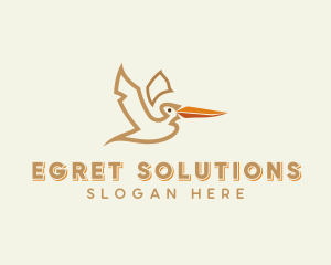 Pelican Flying Bird  logo design