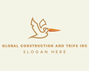 Amazon - Pelican Flying Bird logo design