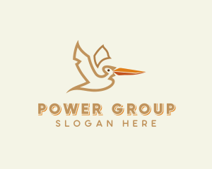 Dodo - Pelican Flying Bird logo design