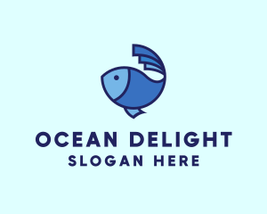 Ocean Fish Seafood  logo design