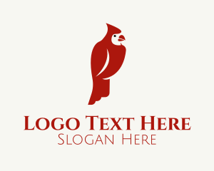 Plaza - Red Cardinal Bird logo design