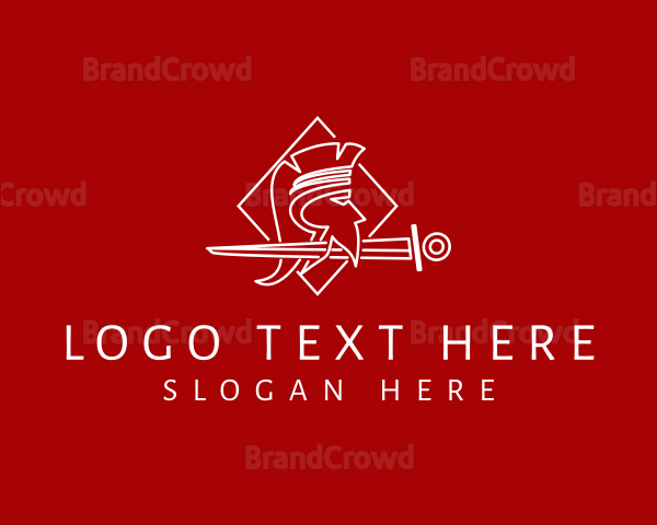 Medieval Soldier Sword Logo