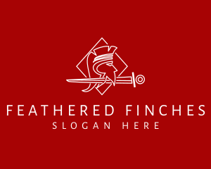 Medieval Soldier Sword logo design