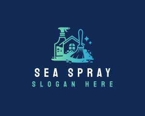 Home Sanitation Cleaning logo design