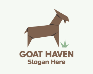Farm Goat Origami logo design