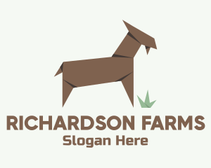 Farm Goat Origami logo design