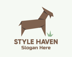 Farming - Farm Goat Origami logo design