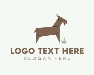 Goat - Farm Goat Origami logo design