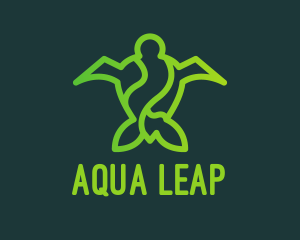 Eco Sea Turtle  logo design