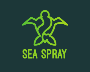 Eco Sea Turtle  logo design