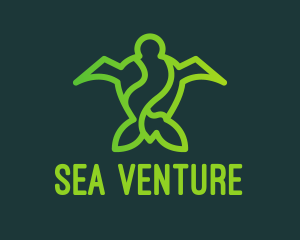 Eco Sea Turtle  logo design