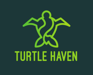 Eco Sea Turtle  logo design