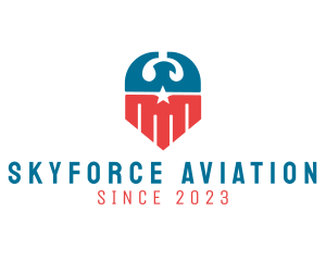 Airforce - Eagle Patriotic Crest logo design