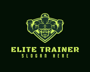 Military Fitness Gym logo design