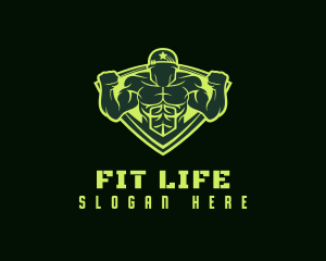 Military Fitness Gym logo design