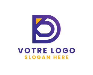 Violet D Outline  Logo