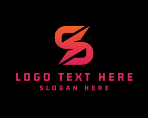 Gradient - Electricity Voltage Letter S logo design