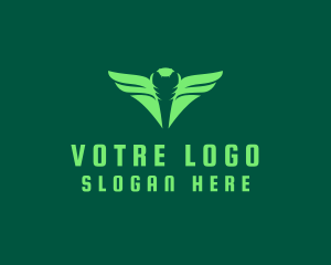 Viper - Cobra Snake Wings logo design