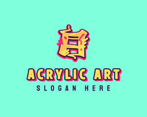 Graffiti Art Letter A logo design