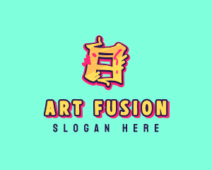 Graffiti Art Letter A logo design