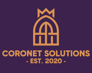 Coronet - Golden Royal Window logo design