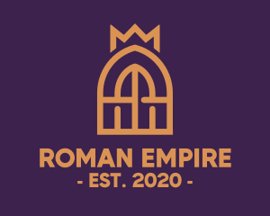 Roman - Golden Royal Window logo design