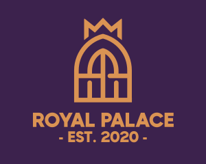 Palace - Golden Royal Window logo design