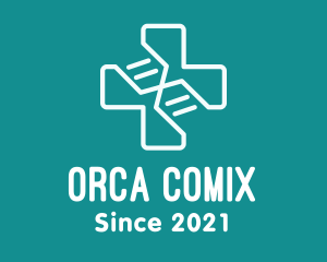 Scrub Suit - Medical DNA Cross logo design