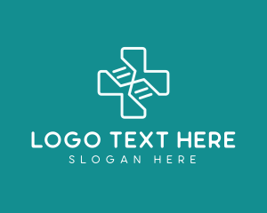 Healthcare - Medical DNA Cross logo design