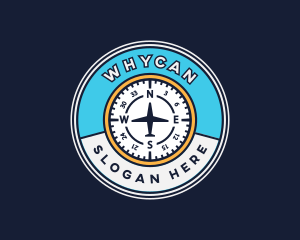 Gauge Meter - Aircraft Aviation Compass logo design