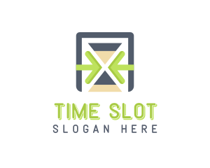 Tech Time Hourglass logo design