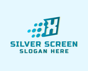 Digital Pixel Letter X Logo