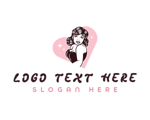 Hairdresser - Sexy Retro Lady logo design