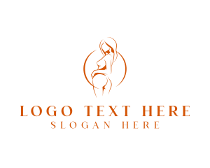 Naked - Nude Body Woman logo design