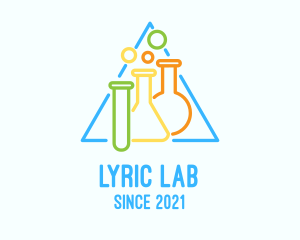 Lab Flask & Test Tube logo design