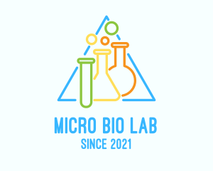 Lab Flask & Test Tube logo design