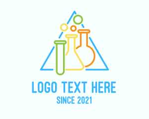 Simple - Lab Flask & Test Tube logo design