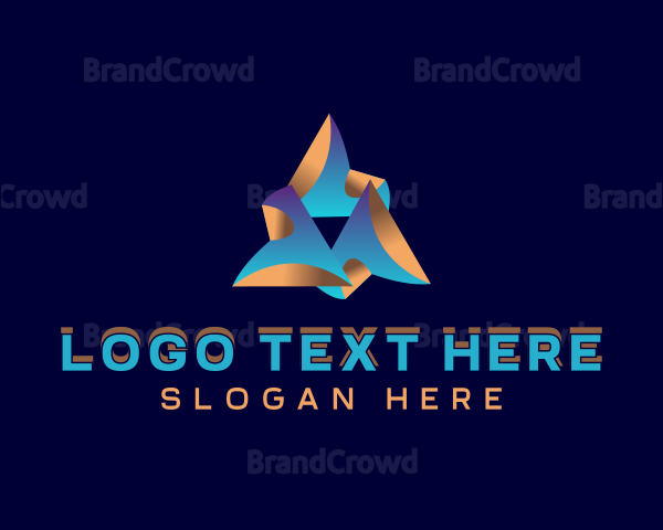 Abstract Triangle Startup Logo