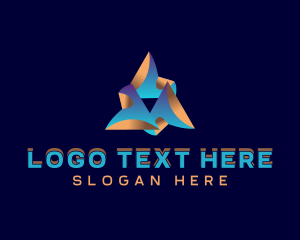 Abstract Triangle Startup Logo