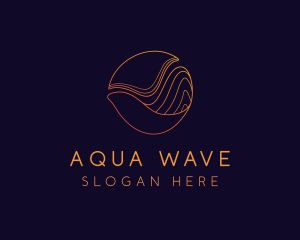 Gradient Sphere Wave logo design