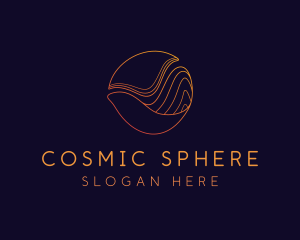 Gradient Sphere Wave logo design