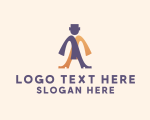 Human Resource - Formal Wear Man logo design