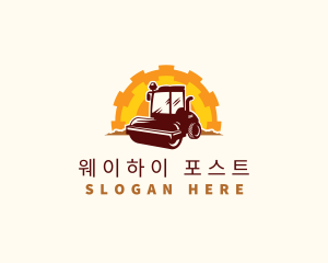 Road Roller Compactor logo design