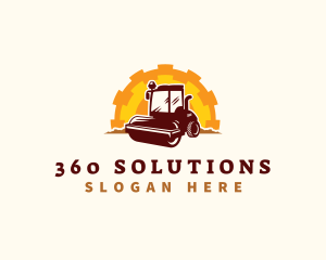 Road Roller Compactor logo design