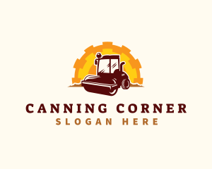 Road Roller Compactor logo design